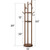 Bamboo freestanding coat rack with 3 storage shelves and 9 hooks easy to assemble for bedroom, office, 
