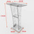 Wholesale modern used reception desks counter reception Unique design modern acrylic podium pulpit 