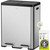 EKO Essential Recycle Step Stainless Steel Kitchen Trash can 30L+30L Dual Pedal Dual Lid