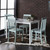 Walker Edison Modern Color Dining Room Table and Chair Set Small Space Living Kitchen, Dining Set, 48 Inch, 
