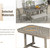Dining Table Set for 6, 6-Piece Rubber Wood Dining Table Set with Beautiful Wood Grain Pattern Tabletop and Soft Cushion