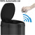 iTouchless 13 Gallon Automatic Trash Can with Odor Control System – Black Round Kitchen Sensor Garbage Bin for Kitchen or Office
