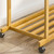 Bamboo Clothes Rail Rack Double Hanging Rails Clothes Rack on Wheels Free Standing Garment Rack with Storage Shelves Coat Rack
