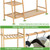 Bamboo Clothing Garment Rack, Free Standing Clothes Coat Hanger, Closet Organizer w/Shoe Rack, Multi-tiered 