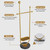 Gold Clothing Rack, with Marble Base of Multifunctional Bedroom Clothes Standing Coat Rack, Movable Heavy-Duty 
