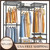 VIPEK V5 Portable Closet Wardrobe Heavy Duty Adjustable Clothes Rack with 4 Hang Rods & 8 Shelves,56.7"Lx15.7''Wx76.4 H,(Medium)