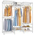 VIPEK V5 Portable Closet Wardrobe Heavy Duty Adjustable Clothes Rack with 4 Hang Rods & 8 Shelves,56.7"Lx15.7''Wx76.4 H,(Medium)