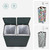 Plastic Inner Buckets and Hinged Lids For Kitchen Baskets 2 Compartments Car Trash Bin 
