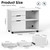 File Cabinet 3 Drawer - Printer Stand Lateral Mobile Under Desk Organizer Wooden with Wheels Adjustable