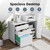 File Cabinet 3 Drawer - Printer Stand Lateral Mobile Under Desk Organizer Wooden with Wheels Adjustable
