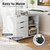 File Cabinet 3 Drawer - Printer Stand Lateral Mobile Under Desk Organizer Wooden with Wheels Adjustable