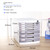 Desktop File Cabinet TwoLayer Lockable MultiDrawer File Storage Box Thick Office Document Organizer Secure Desk 