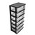 6 Tier Stackable Storage Drawer Rolling Storage Cart Plastic Drawer Organizer File Storage 