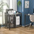 3-Tier Lateral Office Filing Cabinets with Socket and USB Charging Port, Modern Printer Stand and Paper Shredder Stand