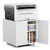 Adjustable Shelf Metal Printer Stand with Storage Cabinet on Wheels Small Spaces Mobile  Cart Home Office 