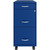 Space Solutions Metal Mobile Organizer File Cabinet for Home Office Storage Supplies with Wheels 3 Filing 