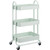 3-Tier Rolling Metal Storage Organizer - Mobile Utility Cart, Kitchen Cart with Caster Wheels for Bathroom,