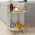 Utility Cart Trolley Bar Tables Gold Wine Cabinet Rolling Kitchen Trolley Serving Outdoor 