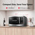 TOSHIBA EM131A5C-SS Countertop Microwave Ovens 1.2 Cu Ft, 12.4" Removable Turntable Smart Humidity Sensor 12 Auto Menus