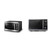 8-in-1 Countertop Microwave Oven Air Fryer Combo Black Stainless Steel 1.2 Cu Ft Capacity 1100W Power Multi-Function Cooking