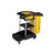 Housekeeping Service Cart with Two Caddies, Black 38." x 21" x 49", Utility/Service Rolling Cart with Wheels