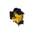 Housekeeping Service Cart with Two Caddies, Black 38." x 21" x 49", Utility/Service Rolling Cart with Wheels