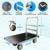 Extra Large Platform Truck Market Cart to Transport Things 44 X 28 Dolly Cart Heavy Duty Push Cart 