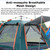 5-6 Person Automatic Speed-open Beach Tent Double Deck Tent Camping Tent With Mesh Portable Backpack 