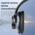Oneodio ANC Wireless Bluetooth Headset A10 Over Ear Hybrid Active Noise Cancelling Headphones With Microphone 