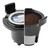 Farberware Side by Side Single Serve or 12 Cup Coffee Maker, Black with Stainless Inset