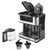 Farberware Side by Side Single Serve or 12 Cup Coffee Maker, Black with Stainless Inset