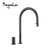 Pull Down Kitchen Sink Faucet Brushed Gunmetal Black Single Handle Double Hole Hot And Cold Sprayer 