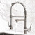 Single Handle Stainless Steel Kitchen Sink Faucet with Pull Down Sprayer, Brushed Nickel