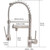 Single Handle Stainless Steel Kitchen Sink Faucet with Pull Down Sprayer, Brushed Nickel