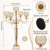 4 Pcs 5 Arm Crystal Candelabra Centerpieces for Tables 29.5 Inch Gold Candle Holders for Table Centerpiece Tall Crystal Candle