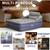 Queen Air Mattress with Headboard, 3 Mins Quick Inflation/Deflation Inflatable Airbed, 20 Inches High Blow Up Bed