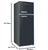 EFR753-BLACK EFR753 Retro Apartment Size Refrigerator with Top Freezer