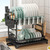 Multifunctional Dish Rack, Rustproof Kitchen Dish Drying Rack with Drainboard