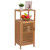 Bamboo Bathroom Floor Cabinet Double Deck Shelf With Single Door And Cell Bathroom Cabinet