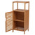 Bamboo Bathroom Floor Cabinet Double Deck Shelf With Single Door And Cell Bathroom Cabinet