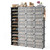 Portable Shoe Rack Organizer with Door, 96 Pairs Shoe Storage Cabinet Easy Assembly, Plastic, Adjustable