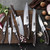 Kitchen Knife Set, Japanese AUS-10 Super Steel Knife Set with Block