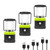 Jarxin 3Packs LED Camping Lantern Rechargeable 1000LM, 4500mAh Power Bank, IP44 Waterproof Lantern Flashlight