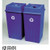 Rubbermaid Commercial Products Untouchable 23 Gal Vented Square Recycling Container Blue,