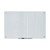 Dry Erase Board, 35"x23", White Frosted Surface With Silver Grommets,