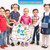 Monthly Calendar Whiteboard Dry Erase Cork Board Combination for Wall,