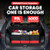Simniam Large Trunk Organizer for Car, Collapsible Multi Compartment Car Trunk Organizer with 2 Retractable Straps, Suitable for All Kinds of Cars, SUV, Minivan - 4 Compartments Red