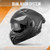 DOT Motorcycle Full Face Helmet, Flip Up Dual Visor Helmet, Motorcycle Helmet Adult, Sun Shield Lightweight Street Bike DOT Approved Sport Bike Unisex Adult Model-167 Matte Black - XXL