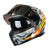 Thunder Orange L | HAX Force Glow-in-the-Dark Aerodynamic Full Face Helmet for Street & E-Bikes