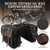 Motorcycle Saddle Bags, Vintage Oil Waxed Canvas Motorcycle Saddlebags, Motorcycle Panniers Side Throw Over Saddle Bags Compatible with Harley Honda Suzuki Yamaha Adventure Street Glide Black